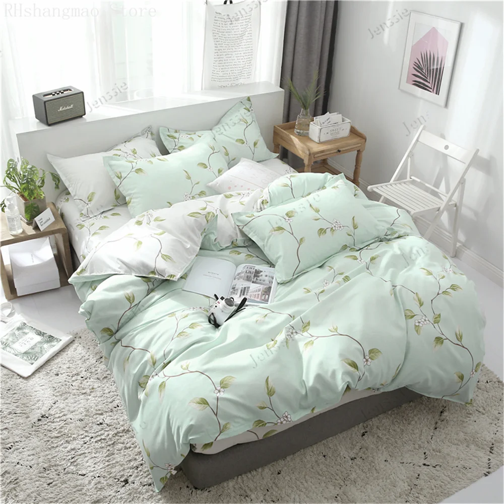 

Multi Patterns Fresh Styles Quilt Cover Single Double Bedding Set Adult Children Bed Sheet Pillowcase Combination Home Dormitory