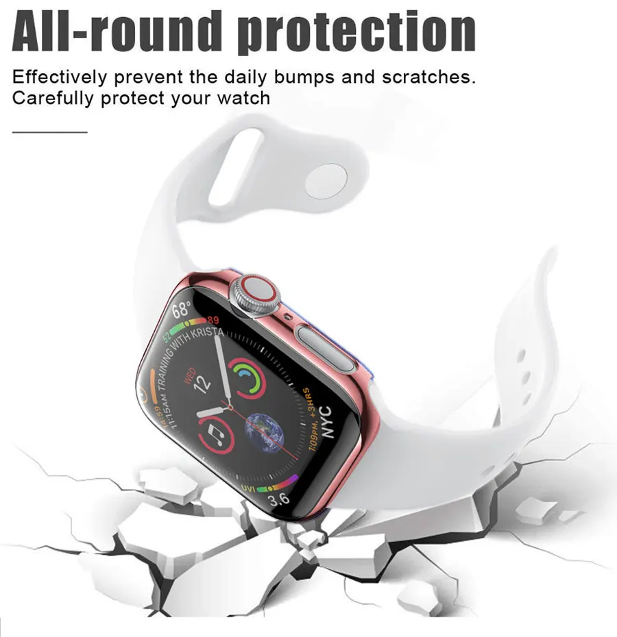 Защитная крышка для apple Watch band 4(iwatch 5) 44 мм 40 мм apple watch 3 2 1 42 мм 38 мм водонепроницаемый Бампер аксессуары