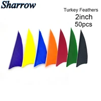 50 2inch turkey feathers archery arrow feather vanes diy arrow fletching for compound recurve bow hunting shooting accessories