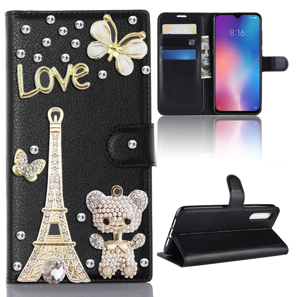 

Girls Rose Flip Leather Case For Samsung Galaxy S20 Ultra 5G S9 Plus Diamond Wallet Leather Cover S8 S7 S6 Edge S5 Neo Soft NEW