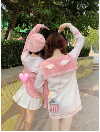 Свитер женский осенне-зимний трикотажный в стиле Лолиты | Женская одежда