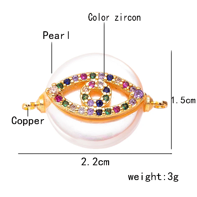 The discovery results of DIY bracelet jewelry accessories handmade demon eye cubic zirconia connector female | Украшения и