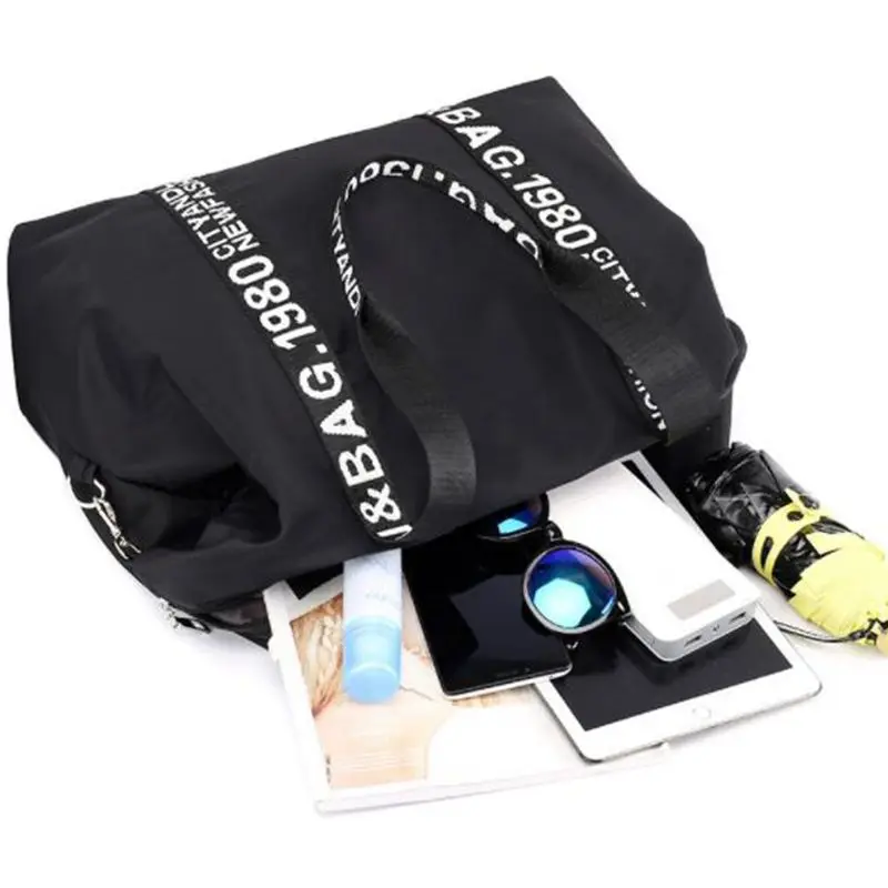 

2020 Large Pocket Casual Tote Women's Handbag Shoulder Handbags Oxford Material Capacity Bags for Women Letters Shopping Bag