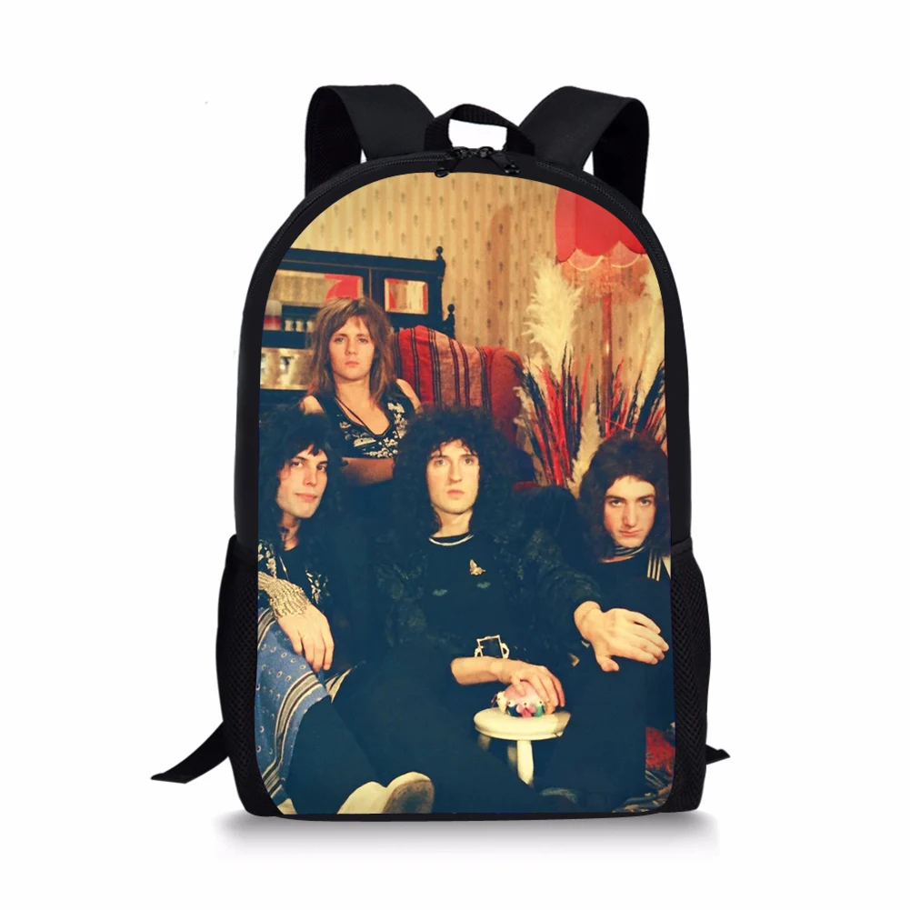 Fashion Kids School Bags Queen Band Prints Pattern Children's Travel Backpack School Toddler Backpack Women's Travel Bags