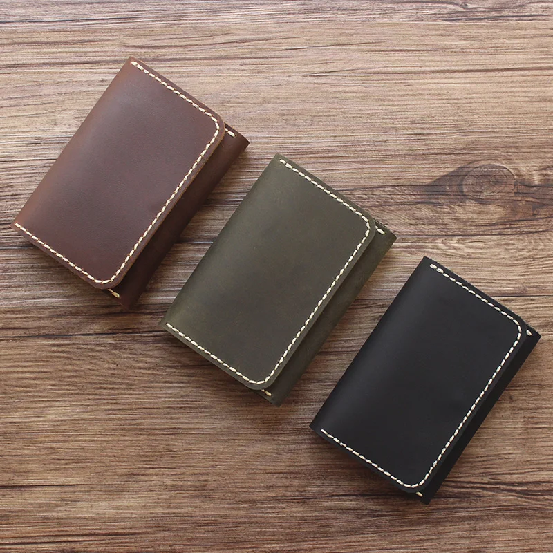 AETOO Leather handmade business card holder minimalist bag large-capacity multi-function silver wallet | Багаж и сумки