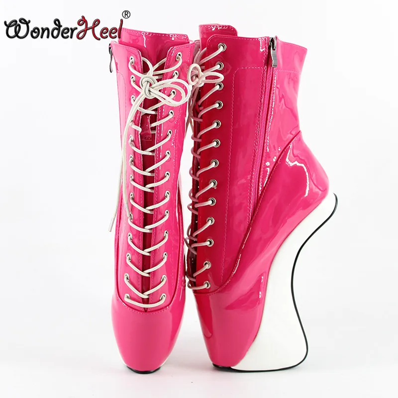 Wonderheel/женские ботильоны Туфли-лодочки на очень высоком каблуке 7 &quotИзогнутые