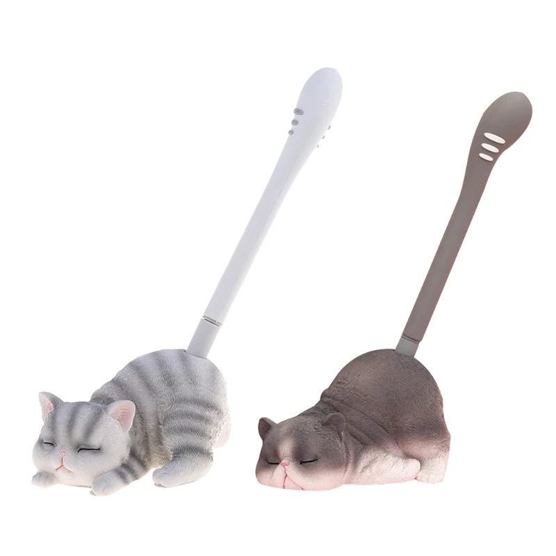 

Cute Cat Pen Holder Creative Resin Pencil Organizer Desktop Ornaments Decoration Stationery School Office Supplies
