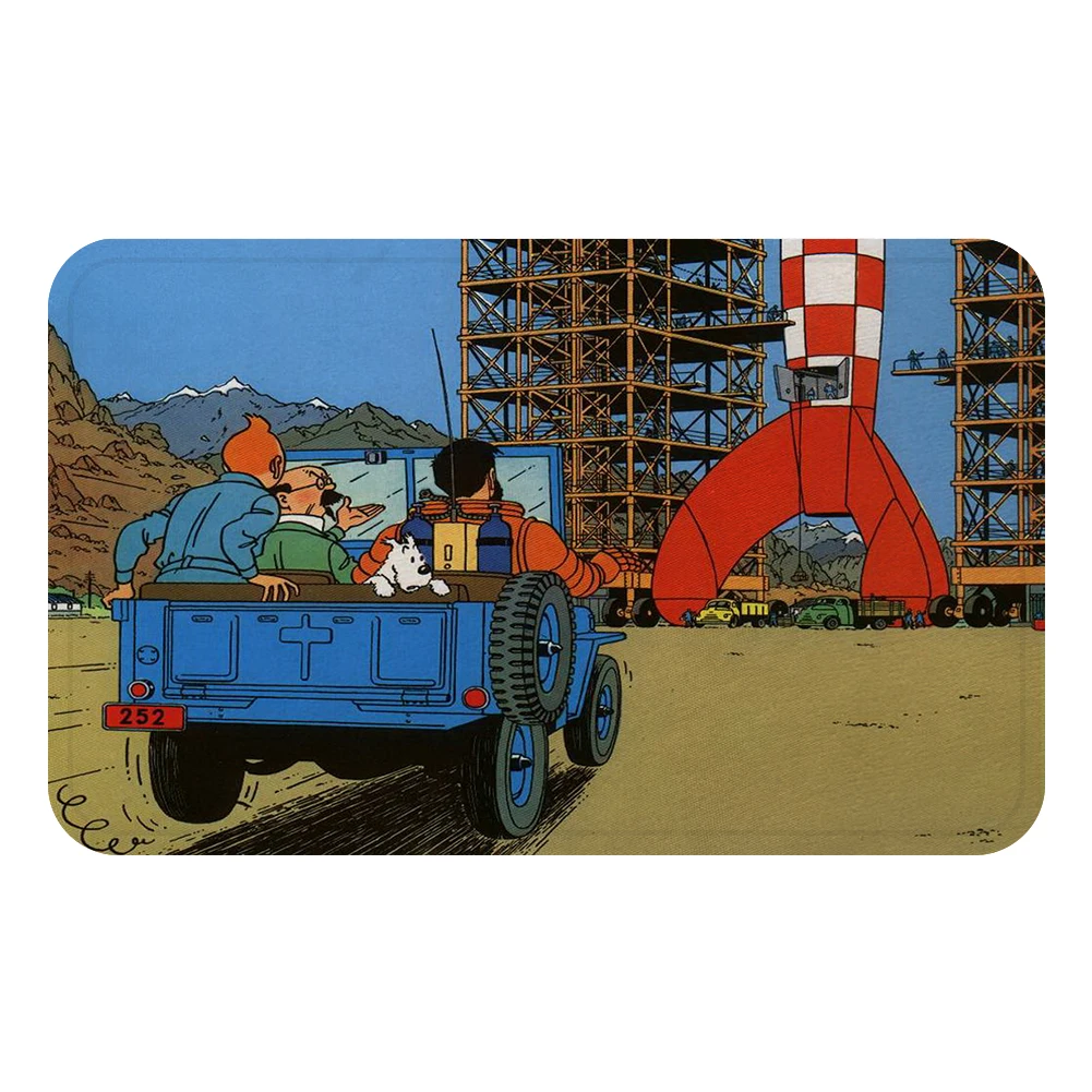 Tintin Adventure Mars China Doormat Bath Kitchen Carpet Decorative Anti-Slip Mats Room Car Floor Bar Rugs Door Home Decor Gift | Дом и сад