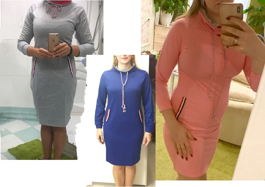 Женское платье-карандаш в полоску с карманами весенне-Зимние Повседневные