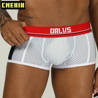 men underwear gay boxer mesh boxers breathable man cueca male panties gay boxershort mens clothing homme underpants or193