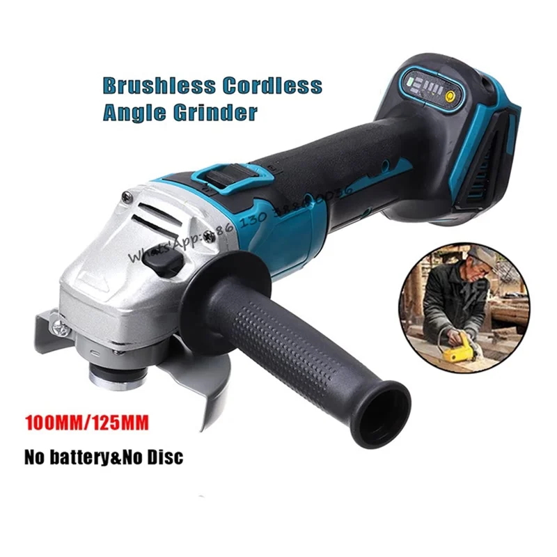 100mm 125mm 18V Worksite Electric Cutter Tools Grinding Machine Woodworking Power Tool Cordless Wireless Brushless Angle Grinder