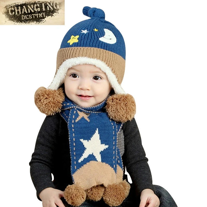 Осенне-зимний детский костюм с шапкой для детей от 6 месяцев до 3 лет вязаная шапка