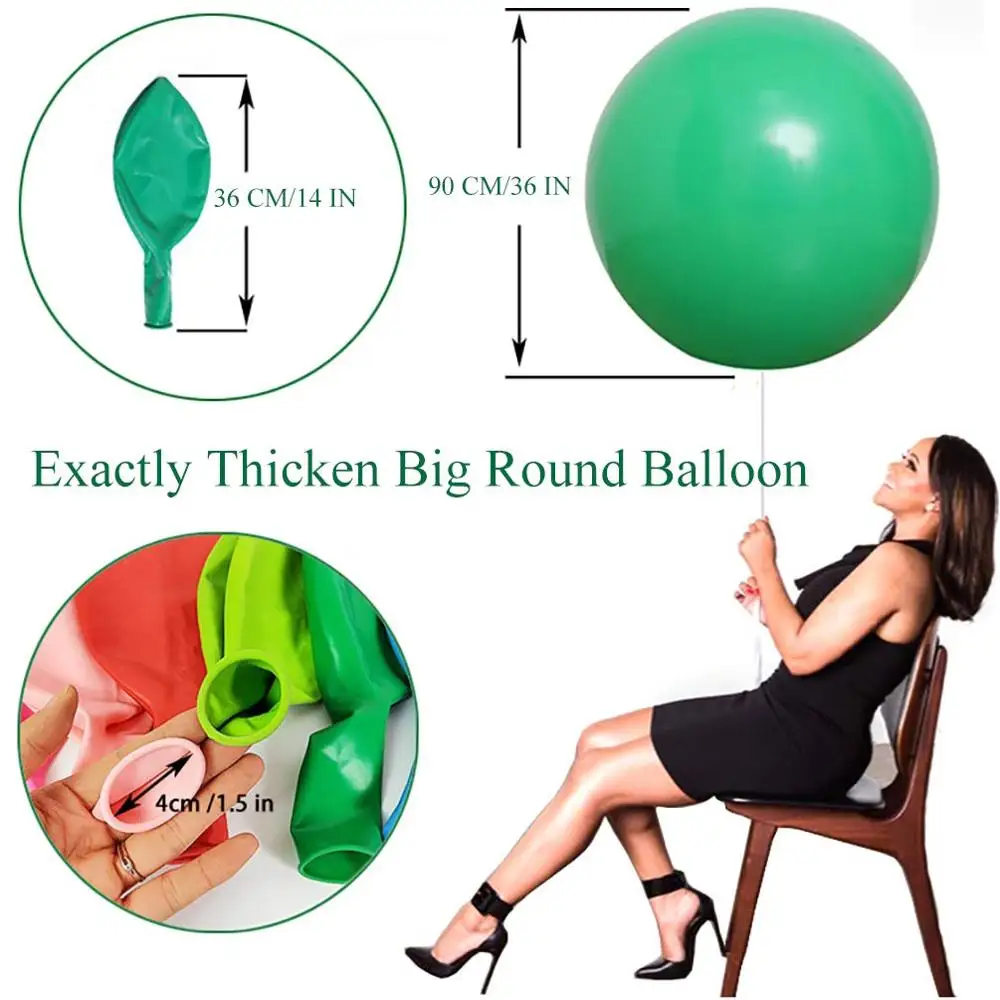 36 дюймовые большие круглые воздушные шары толстые гигантские в форме макарона