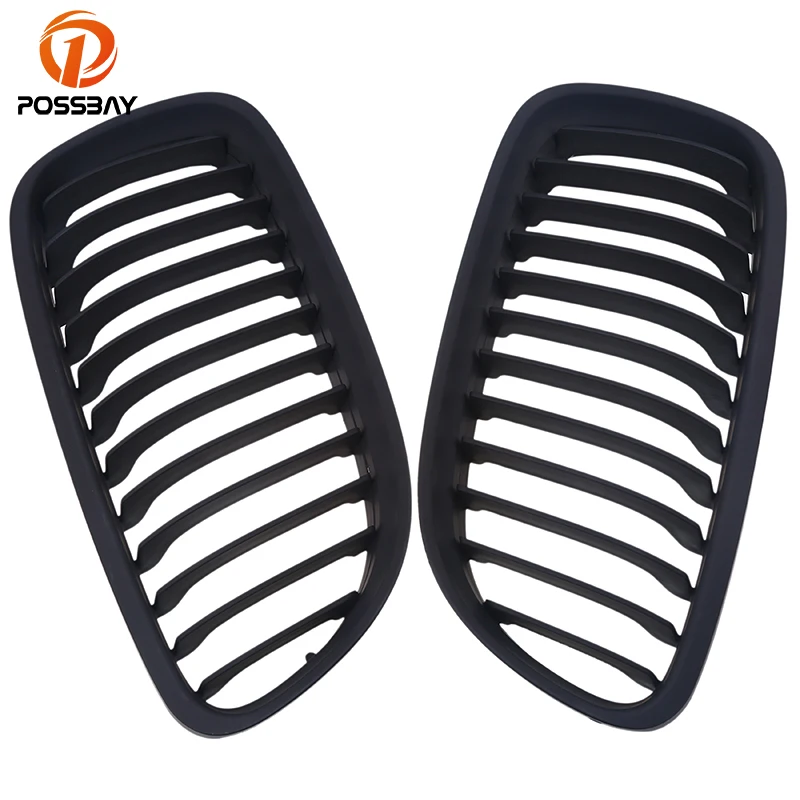 

Автомобильная решетка POSSBAY для BMW 3-Series E91 328i/328xi/330d Touring 2008-2012, автомобильная матовая Черная передняя решетка для почек, грили