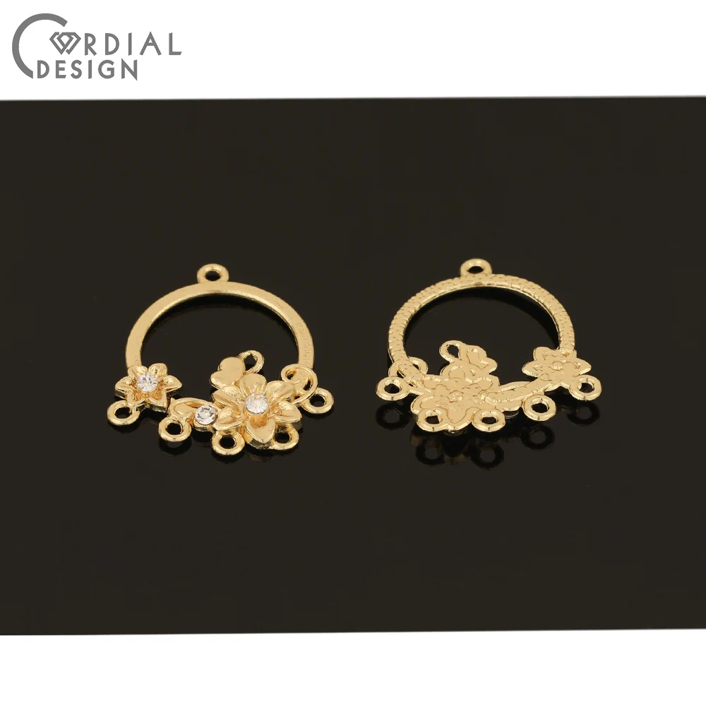 

Cordial Design 100Pcs 27*31MM Jewelry Accessories/DIY Rhinestone Connectors/Flower Shape/Hand Made/Jewelry Findings & Components