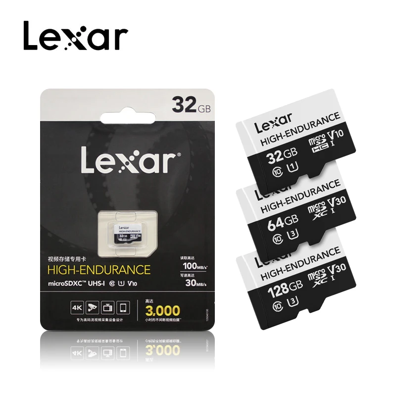Карта памяти Lexar Micro SD высокая прочность макс. 100 МБ/с./с 32 ГБ SDHC V10 64 SDXC V30 C10