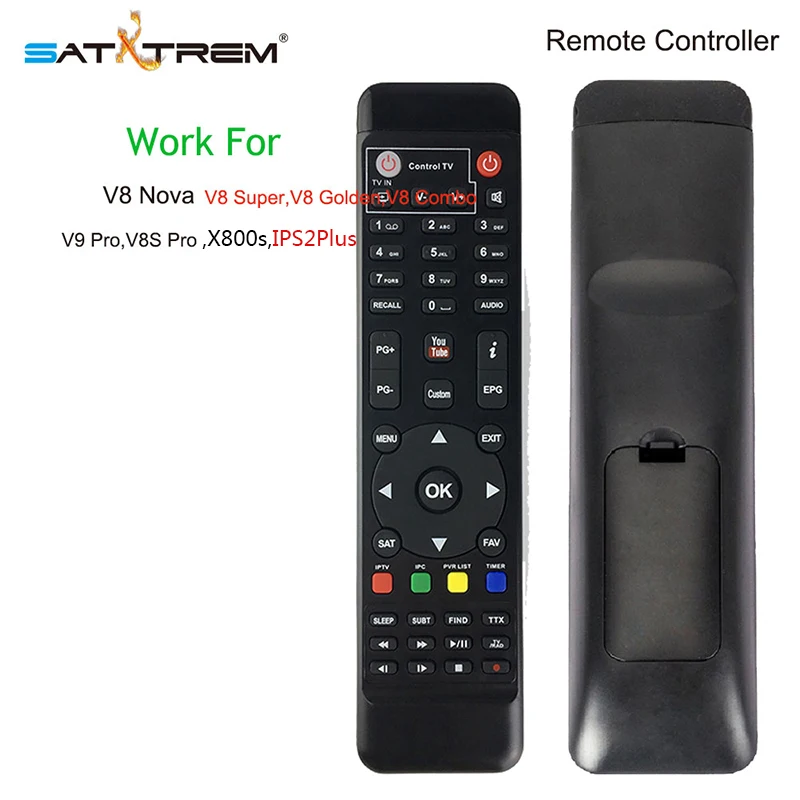 

V8 Remote Control For DVD-S2/T2/C Digital Satellite Receiver Satxtrem Support x800 Series Freesat Free Sat V9 Super V7 NOVA