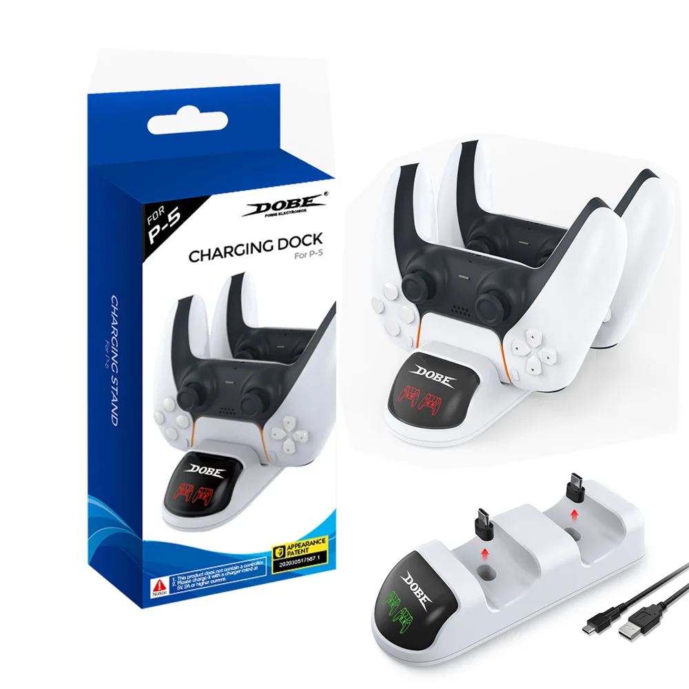 

Dock Charging For Sony PS5 Playstation Play Station PS 5 Controller Docking Wireless Battery Charger Gamepad Control Accessories