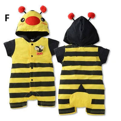 Детский летний комбинезон с коротким рукавом капюшоном |