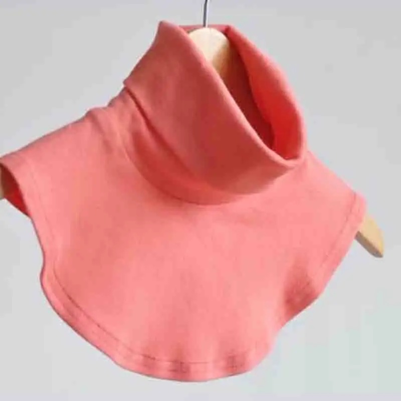 

Winter Knitted Fake Collar Base Bib Headgear Collar Cotton Knit Turtleneck Adult Unisex Sweater Anti-tie Neck Warm Head Bib F23