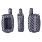 Чехол для ключей из углеродного силикона для StarLine А4 A6 A8 A9 V5 24 В русская Двусторонняя Автомобильная сигнализация брелок ЖК-передатчик пульт дистанционного управления