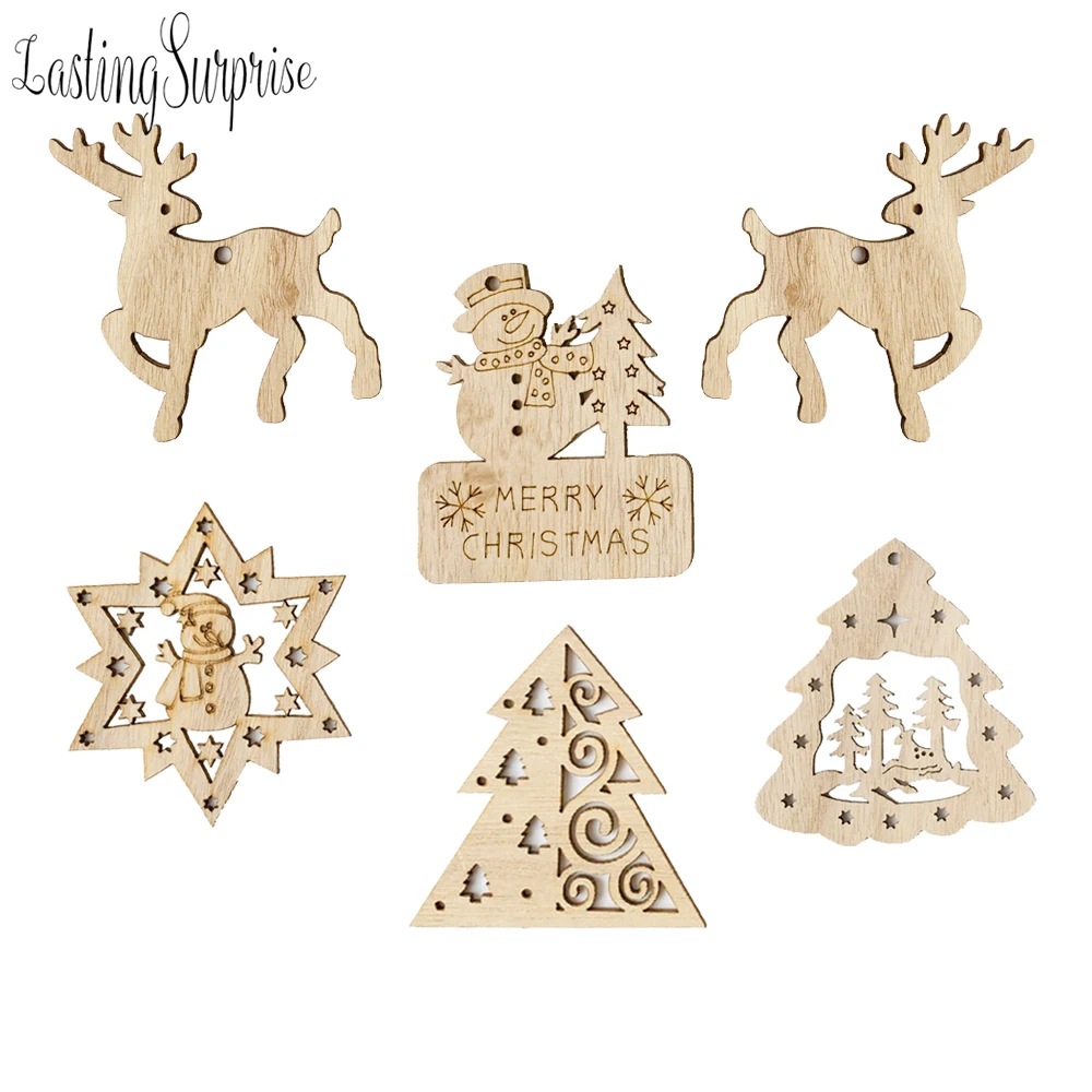 Рождественские украшения Деревянная Рождественская елка Висячие бирки