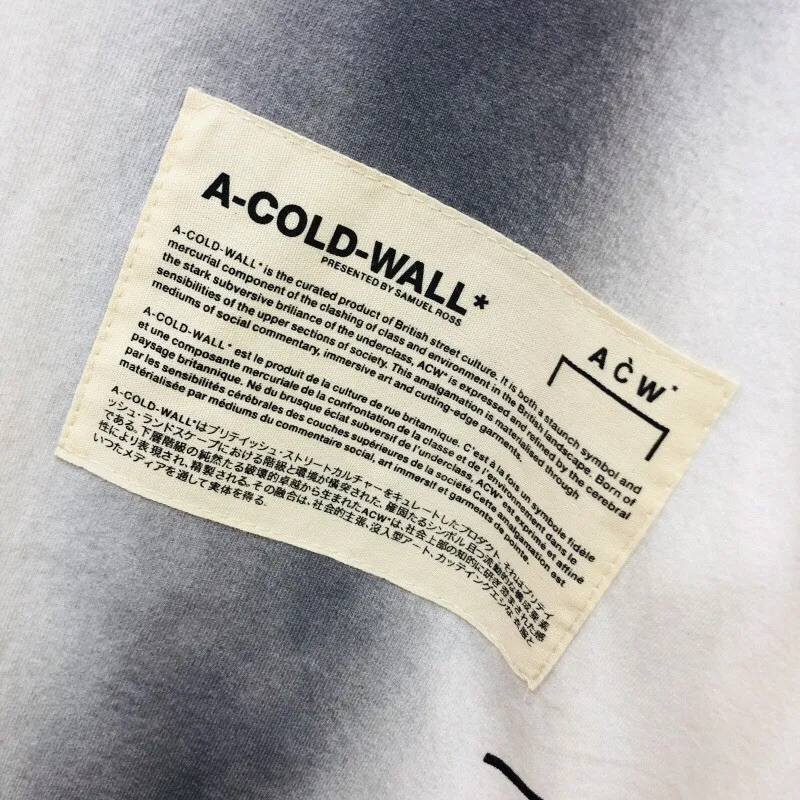 

20ss Tie dye A-Cold-Wall T-shirt Vintage Men Women Casual A Cold Wall Tee ACW T-shirts Tops