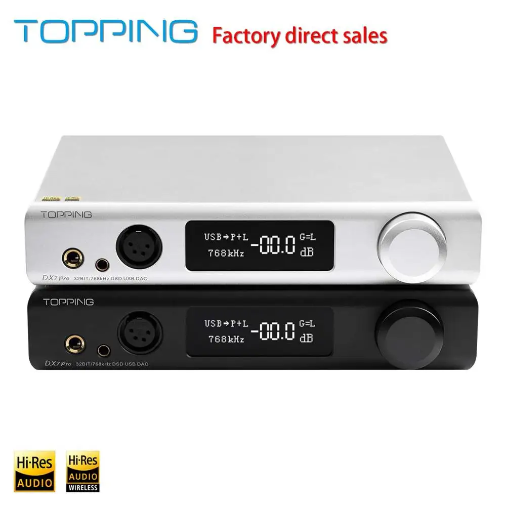 Усилитель для наушников TOPPING DX7 Pro ES9038Pro DAC и Bluetooth 5 0 32BIT / 768kHz DSD1024 DX7PRO беспроводной