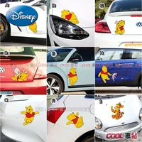 disney cartoon pooh car sticker door bumper light eyebrow cover scratch body car sticker