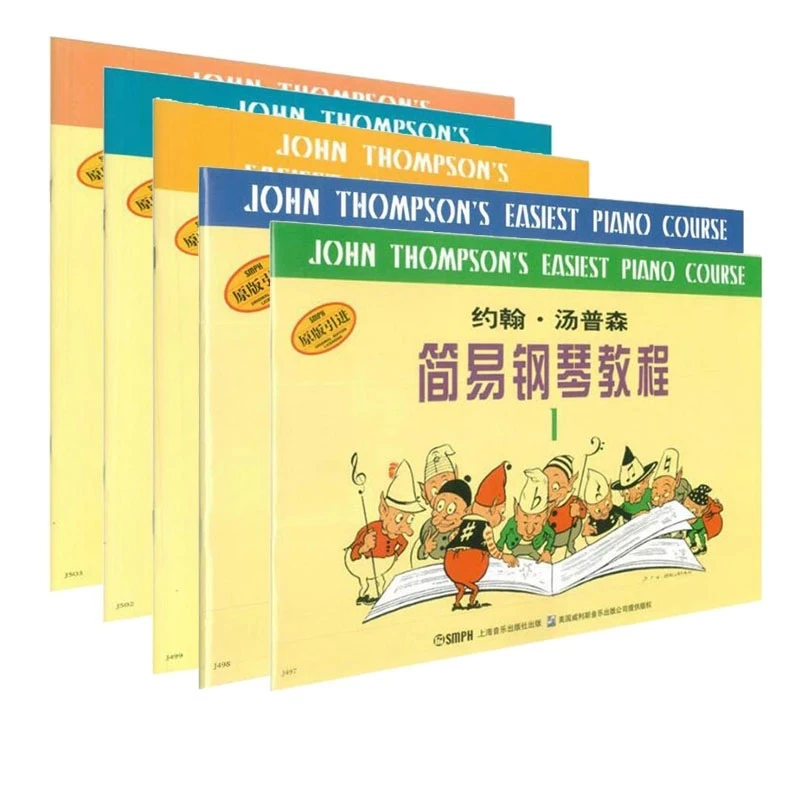 

New 5 Books Simple Piano Course Music Book Children Beginner Books Textbook Libros Livros Livres Libro Livro Kitaplar Art Books