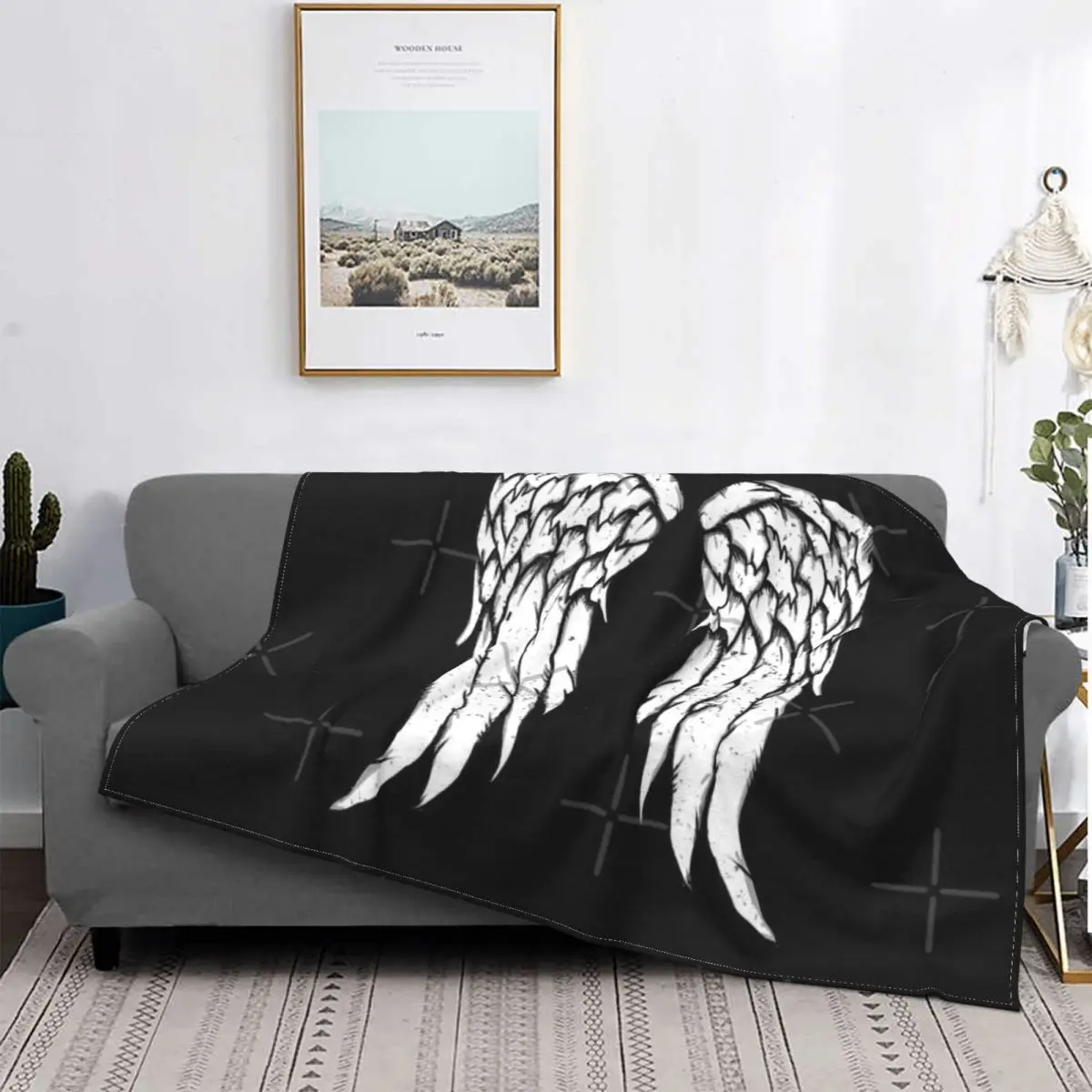 

Daryl-Manta a cuadros para cama y sofah, manta de зомби с принтом увы де дарил, a cuadros, para verano, para Baby