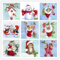diy diamond painting christmas animals full drill square round diamond embroidery 5d cross stitch decoration home weiwei