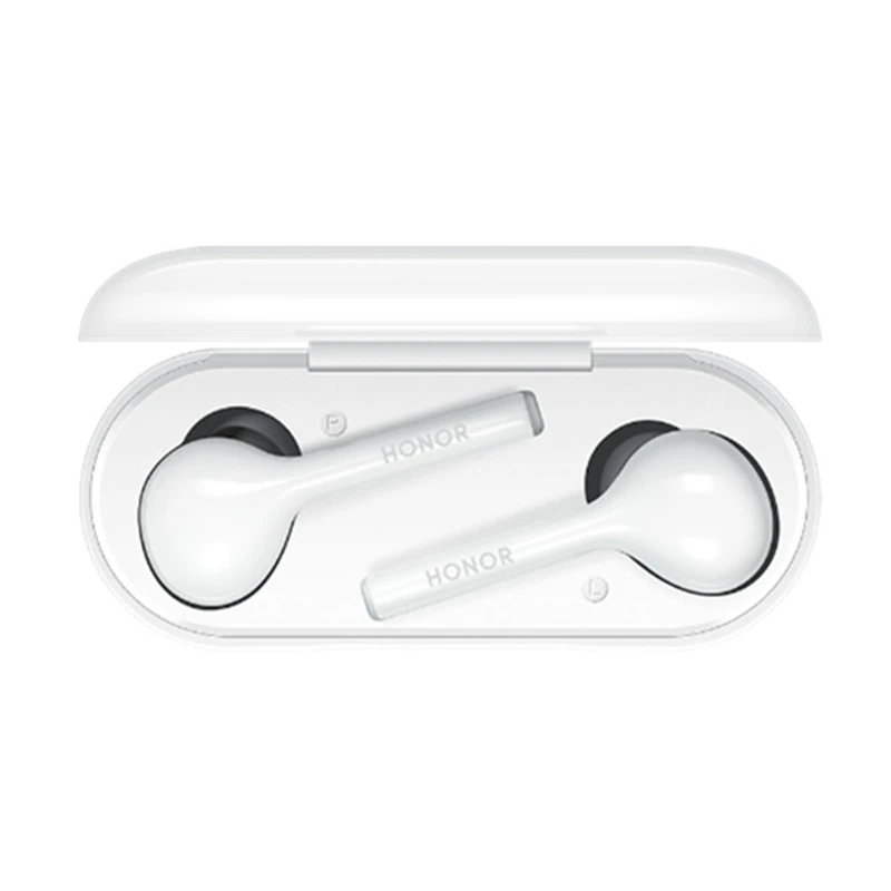 white huawei Honor FlyPods Молодежная версия TWS Беспроводные Bluetooth 5,0 наушники водонепроницаемые с микрофоном Музыка сенсорная Беспроводная зарядка - Цвет: white