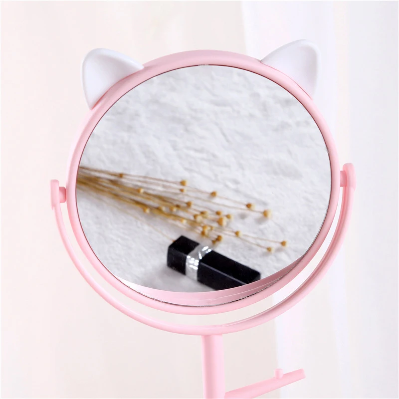 Зеркало косметическое с подставкой для ювелирных изделий вращающееся на 360 ° |