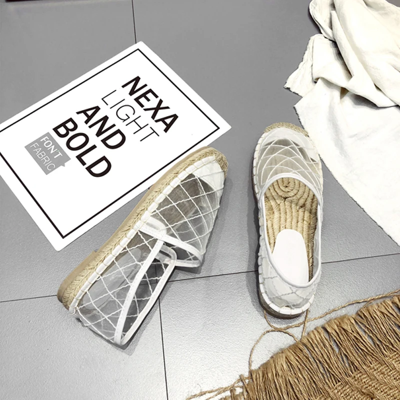 Эспадрильи женские водонепроницаемые мокасины обувь в стиле дерби с пеньковой