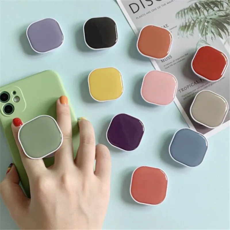 Цветная квадратная расширяющаяся подставка Macaron держатель для телефона складная