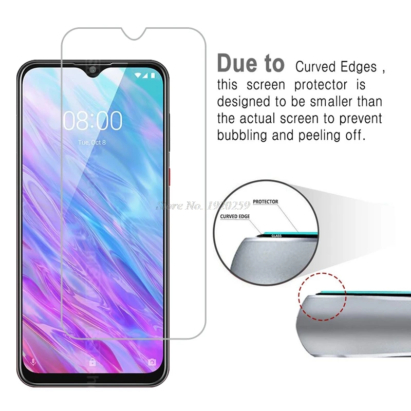 Защитное стекло ZTE Blade 20 взрывозащищенное Закаленное для защита экрана