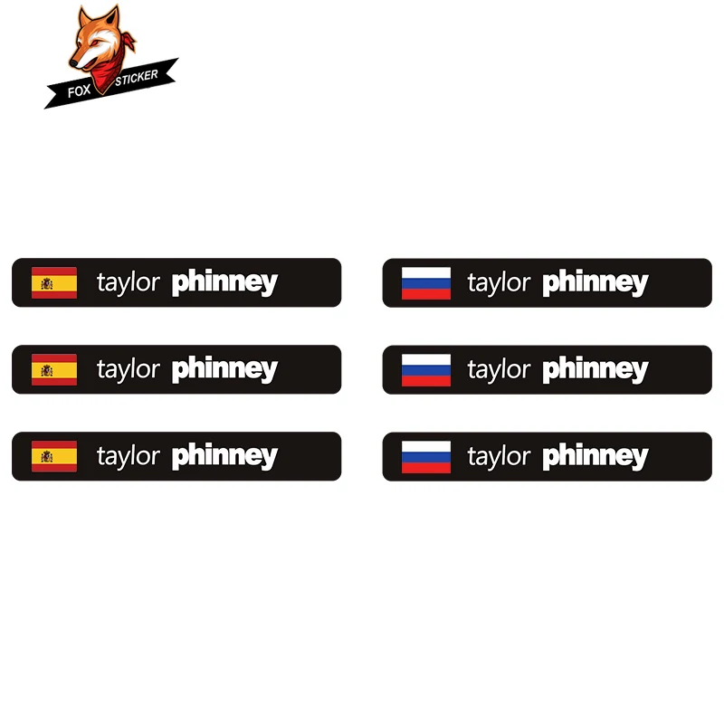 Изготовленный На Заказ Rider название Национальный флаг наклейки для дорожного