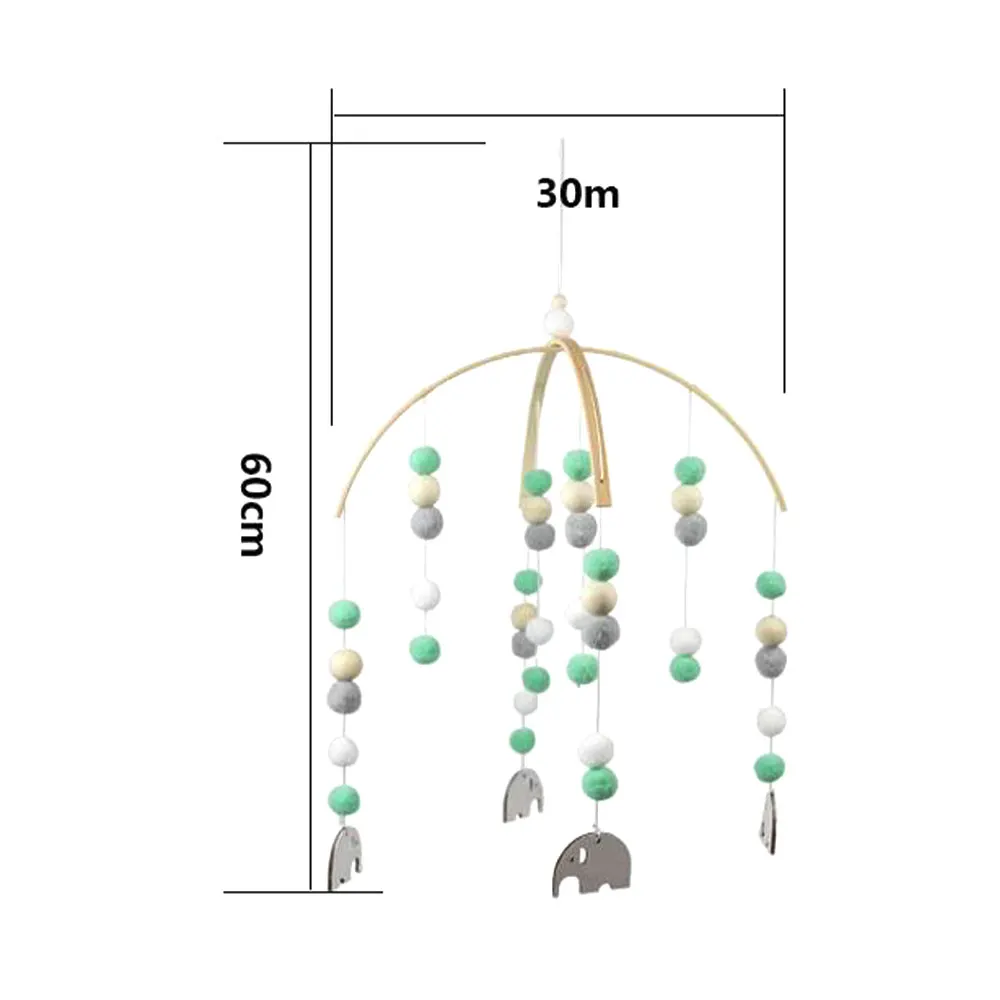 Children's Room Decorative Bed Ins Nordic Home Furnishing Rainbow Hair Ball Cloud Five-Star Wind Chime Bell | Игрушки и хобби