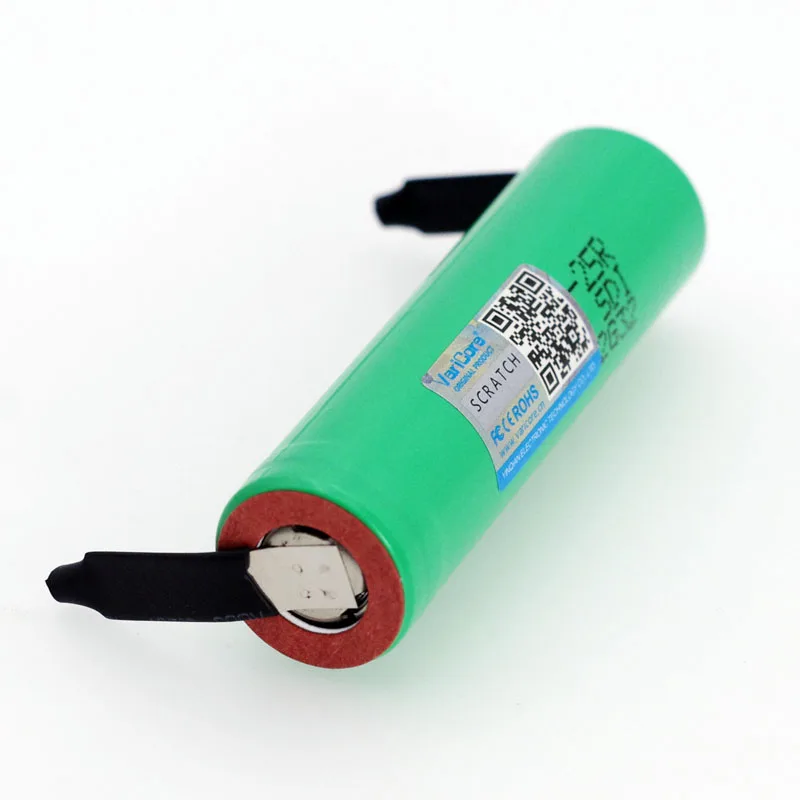 100% новый бренд 18650 2500 мАч перезаряжаемая батарея 3 6 В INR18650 25R разряд 20 А мощность