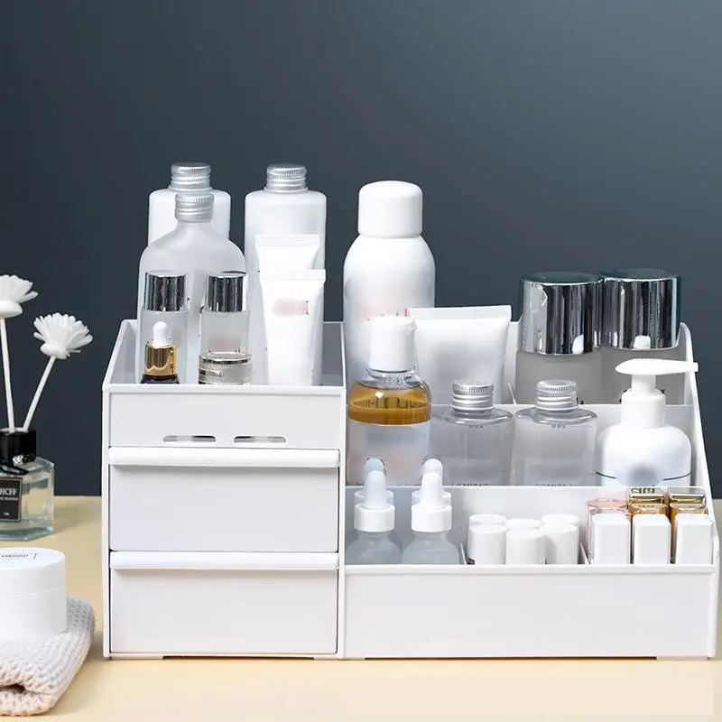Ящик для хранения косметики настольный органайзер ухода за кожей Пластиковая