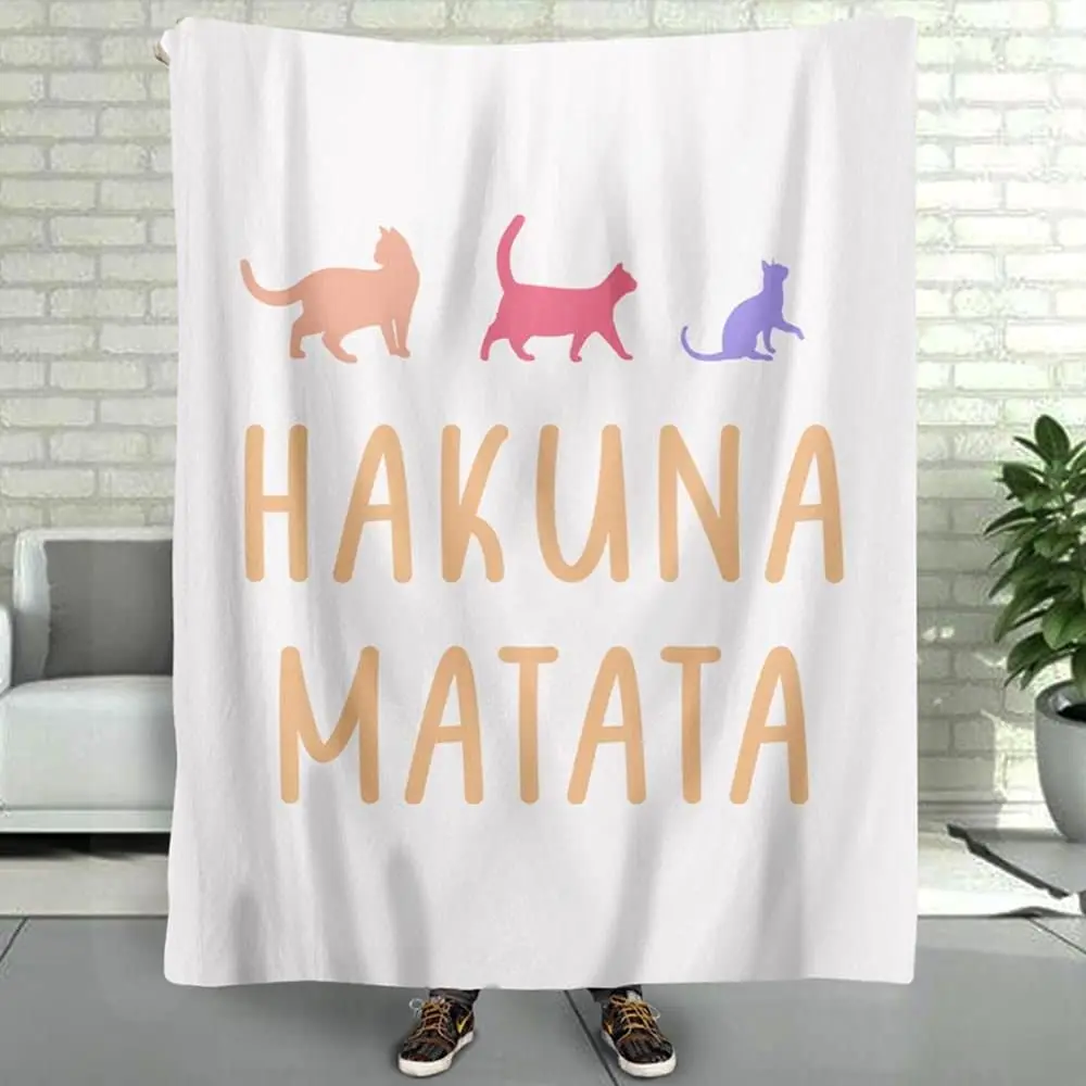 

Флисовое одеяло Hakuna Matata для влюбленных кошек, MZ786 FUCT1109