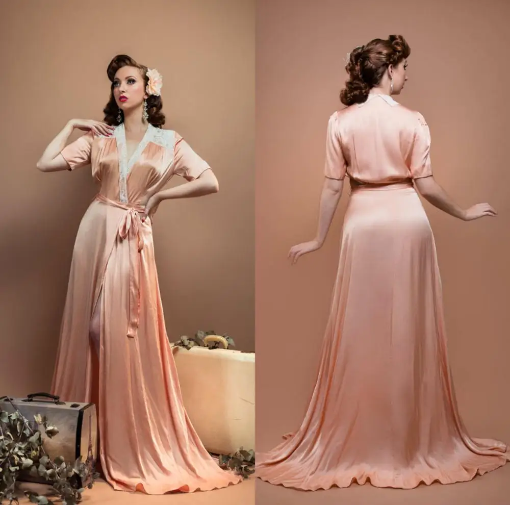 Женский пикантный халат Boudoir с поясом кружевное шелковое ночное белье ночная