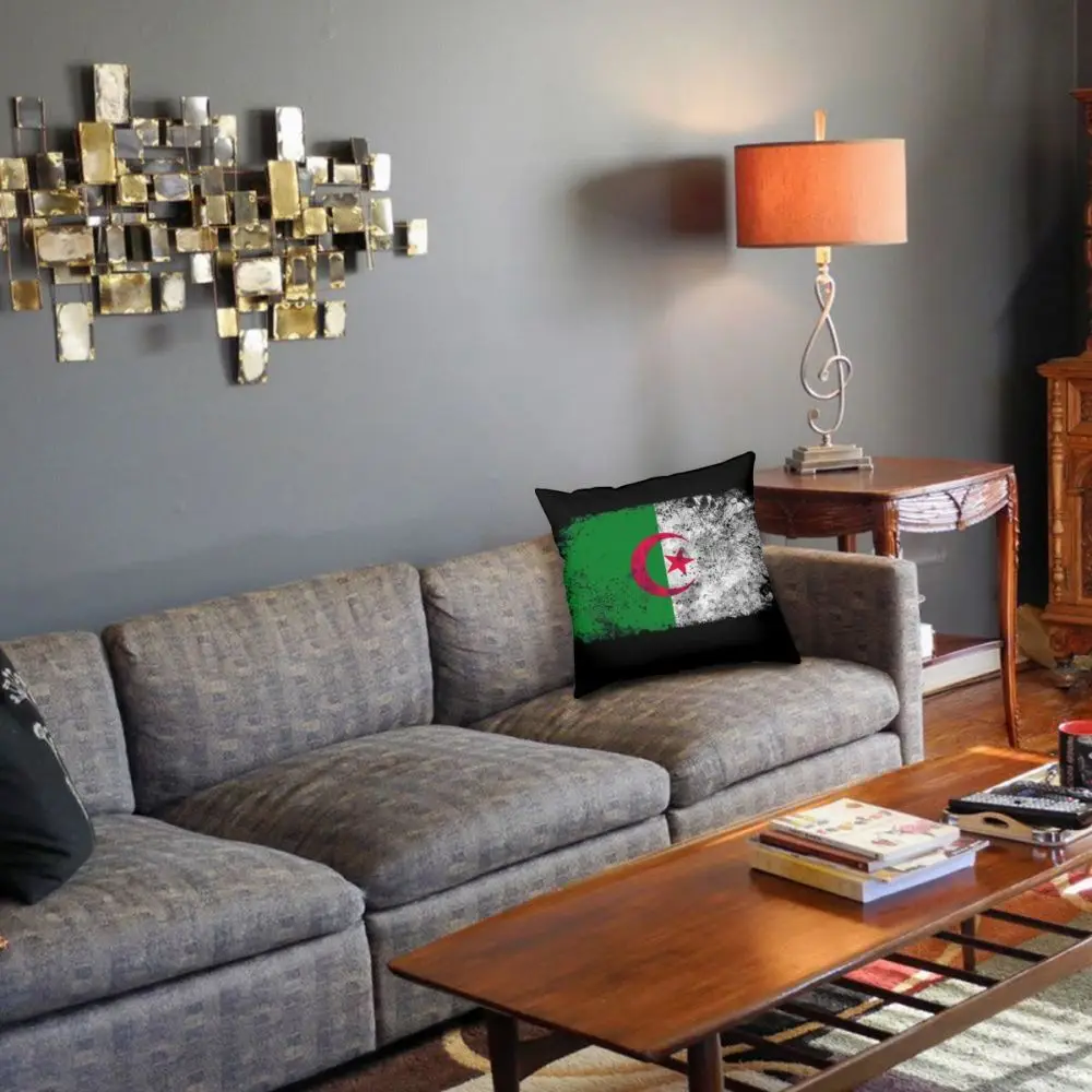 Винтажная Подушка с флагом Алжира декоративная подушка отличная наволочка -