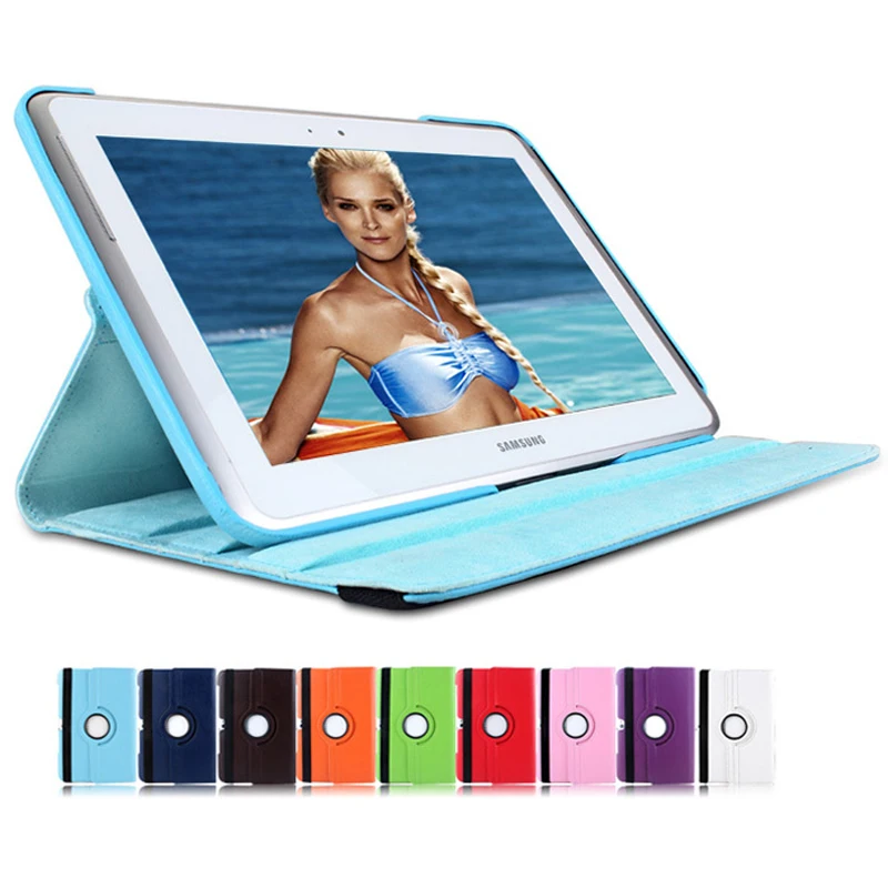 Вращающийся на 360 градусов чехол из искусственной кожи для Samsung Galaxy Tab 2 10 1 P5100 P5110