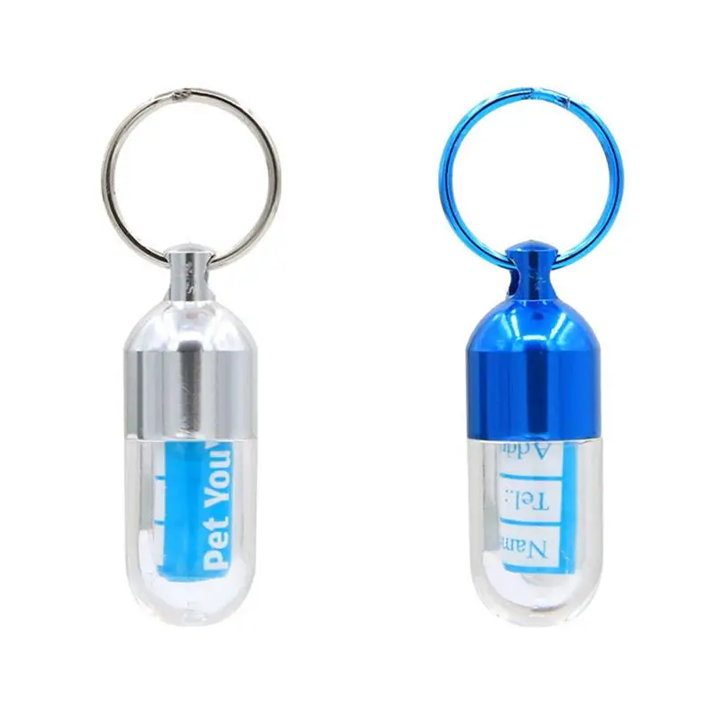 Держатель для идентификации питомца имя адрес этикетка капсула хранения чехол