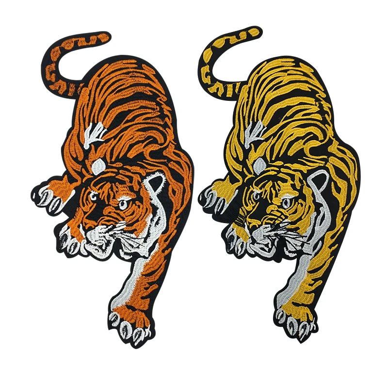 5 шт. модная властная вышивка с тигром животным гладильная нашивка для одежды