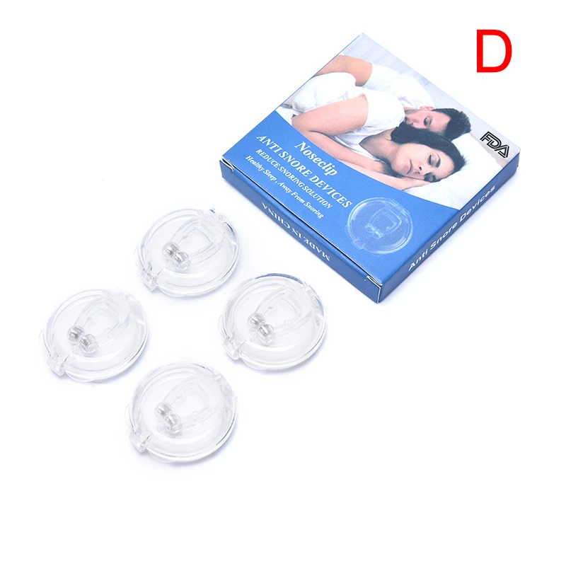 

1/2/4PCS Silicone Anti Snore Nose Clip Sleep Tray Sleeping Aid Apnea Guard Stop Snoring Night Device With Case