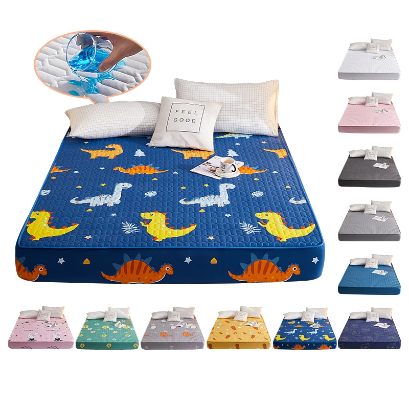 100% хлопок Водонепроницаемый мультфильмы стеганые тиснением защитный чехол для