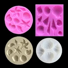 Силиконовая форма сделай сам для шоколада с красивыми ракушками, морскими звездами, ракушками, рыбками, хвостом Русалочки, глиняные художественные формы